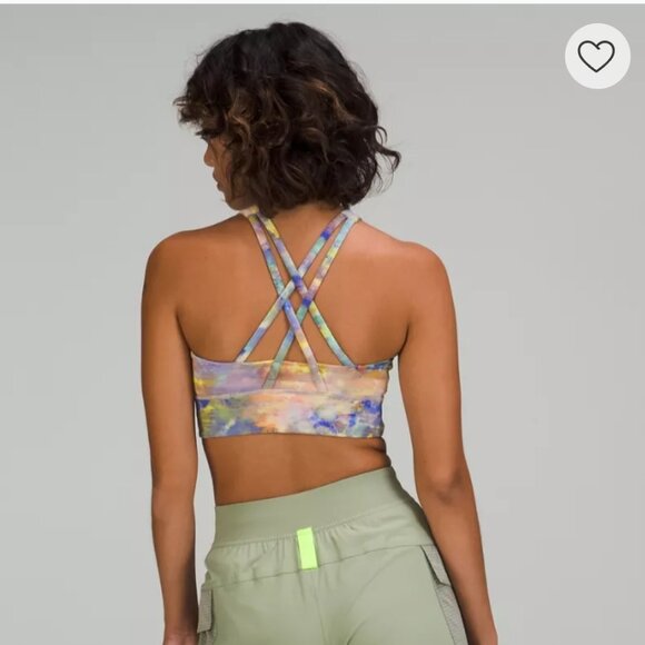 Lululemon Energy High-Neck Longline Tough Bra size 4. Multicolored - Picture 2 of 8